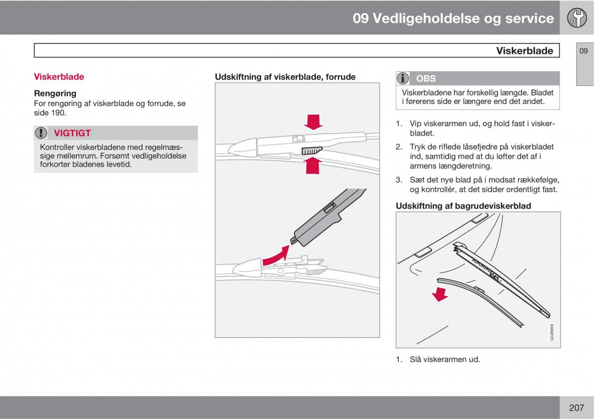 Volvo XC90 I 1 Bilens instruktionsbog / page 209