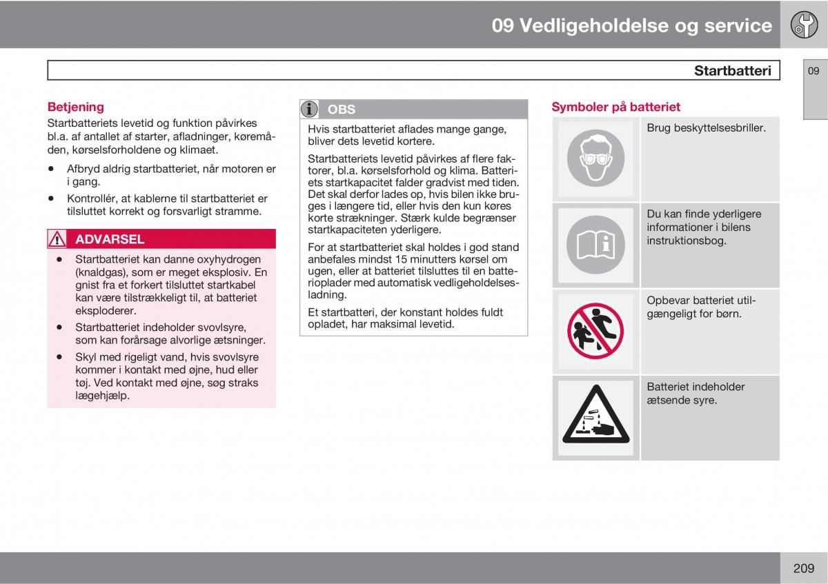 Volvo XC90 I 1 Bilens instruktionsbog / page 211