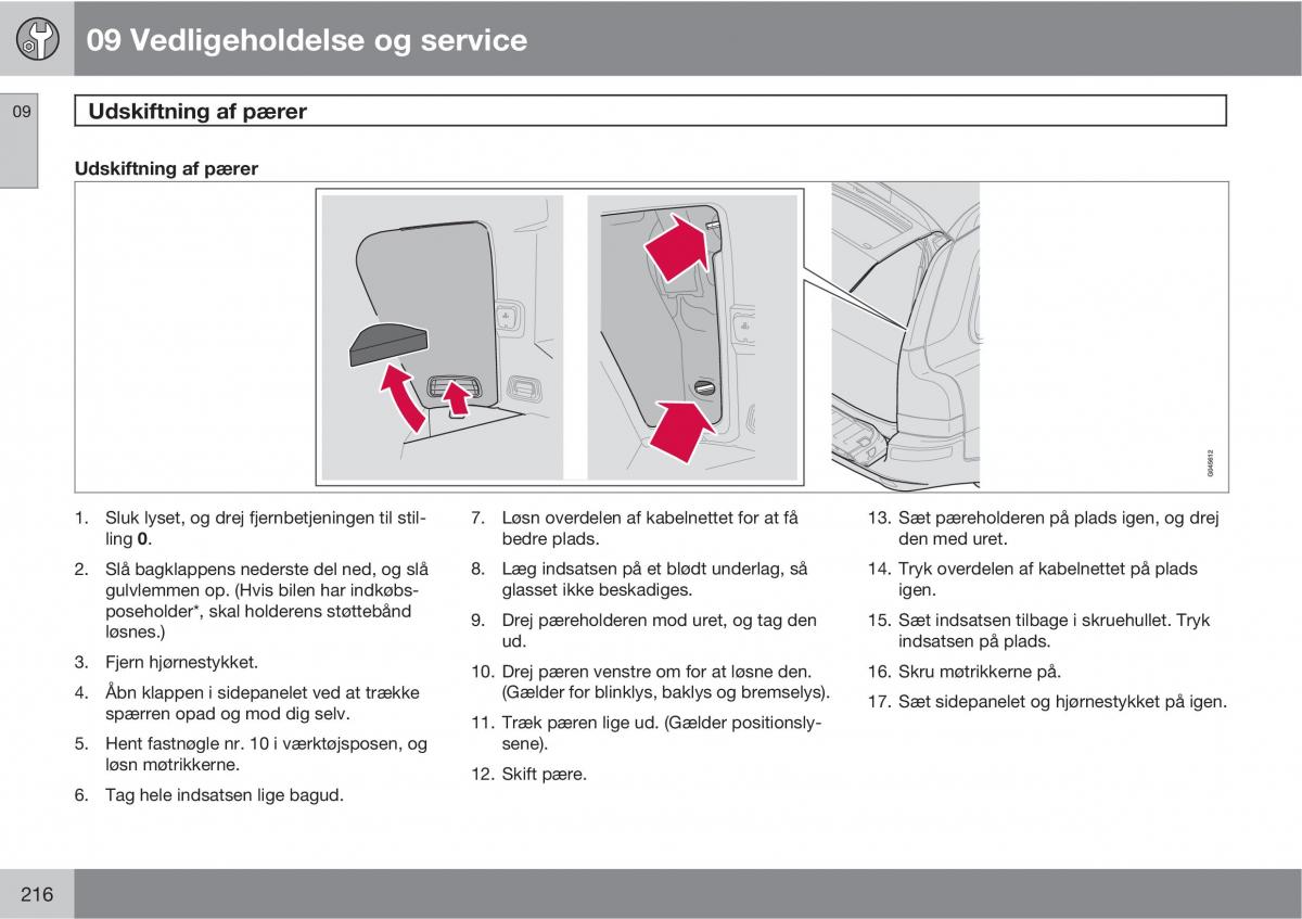 Volvo XC90 I 1 Bilens instruktionsbog / page 218