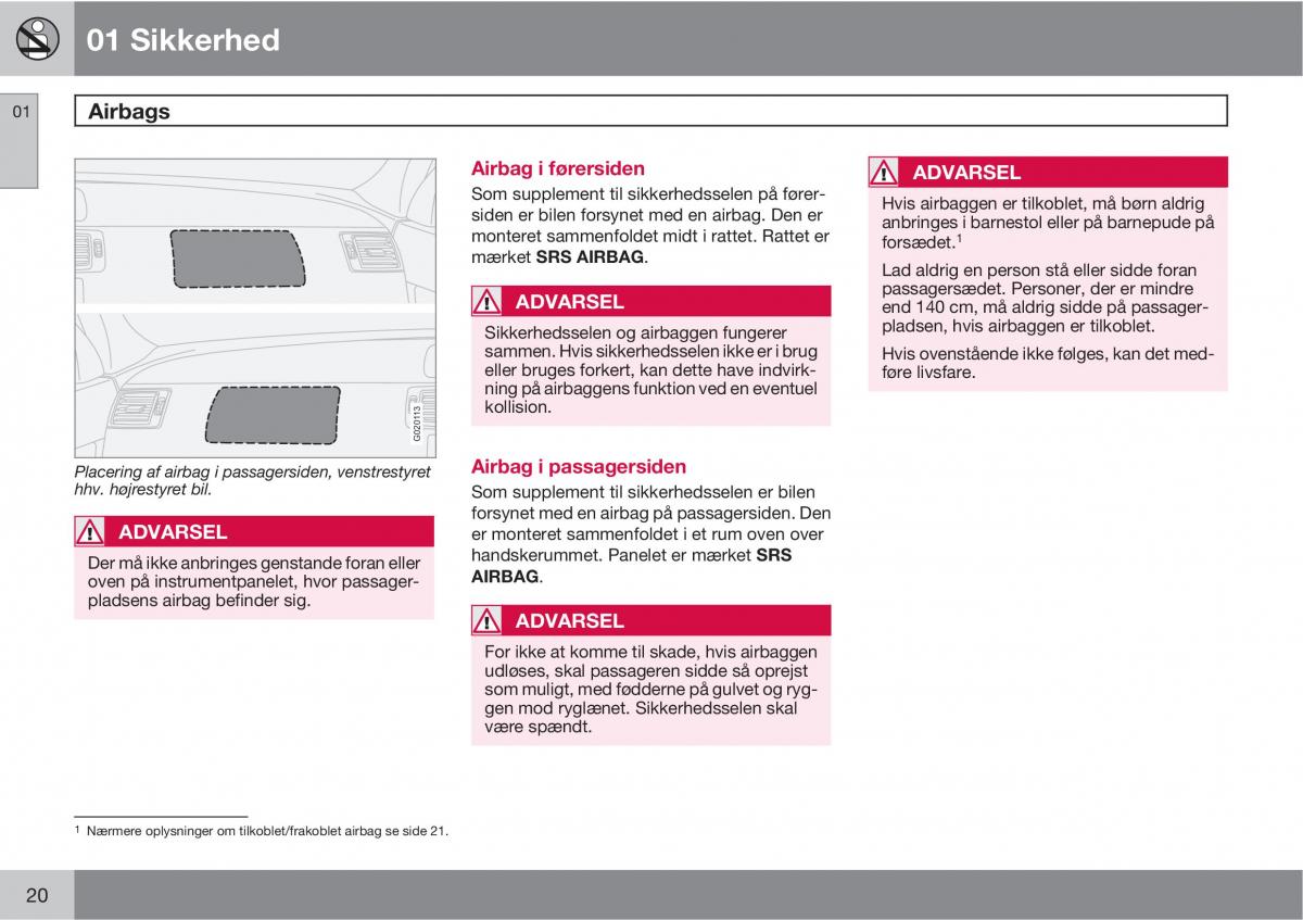 Volvo XC90 I 1 Bilens instruktionsbog / page 22