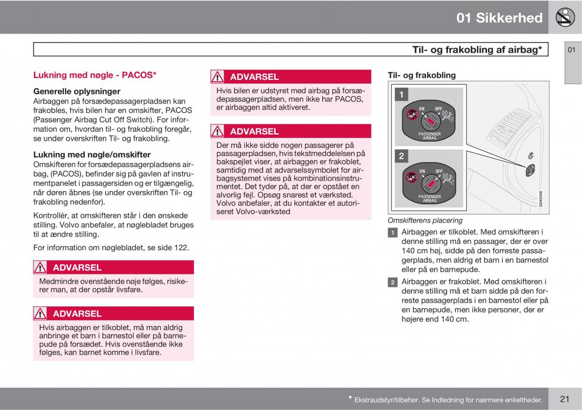 Volvo XC90 I 1 Bilens instruktionsbog / page 23