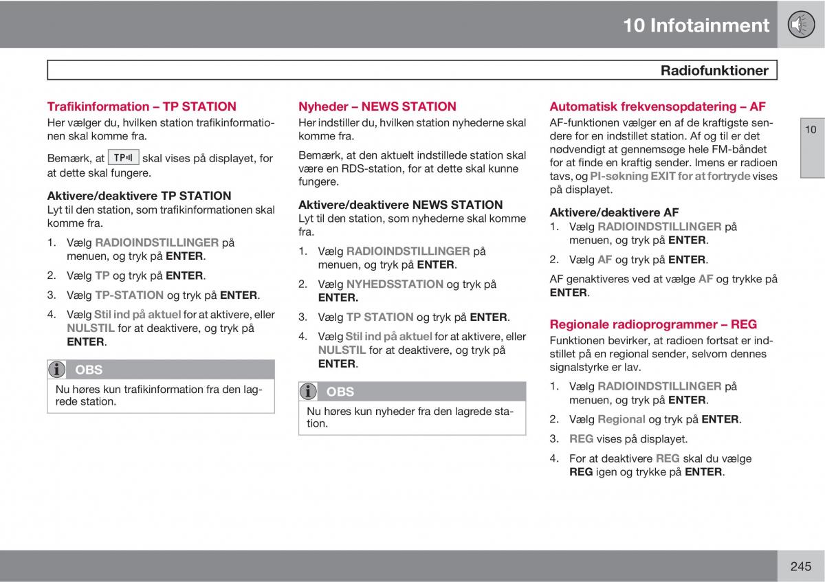 Volvo XC90 I 1 Bilens instruktionsbog / page 247