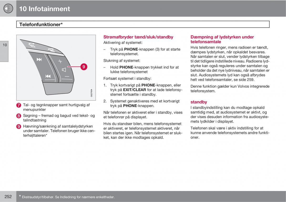 Volvo XC90 I 1 Bilens instruktionsbog / page 254