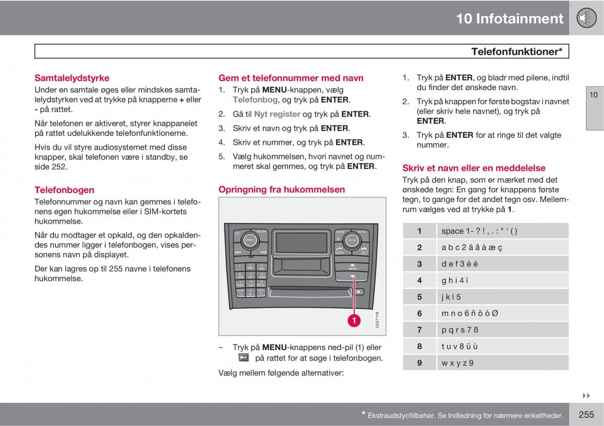 Volvo XC90 I 1 Bilens instruktionsbog / page 257