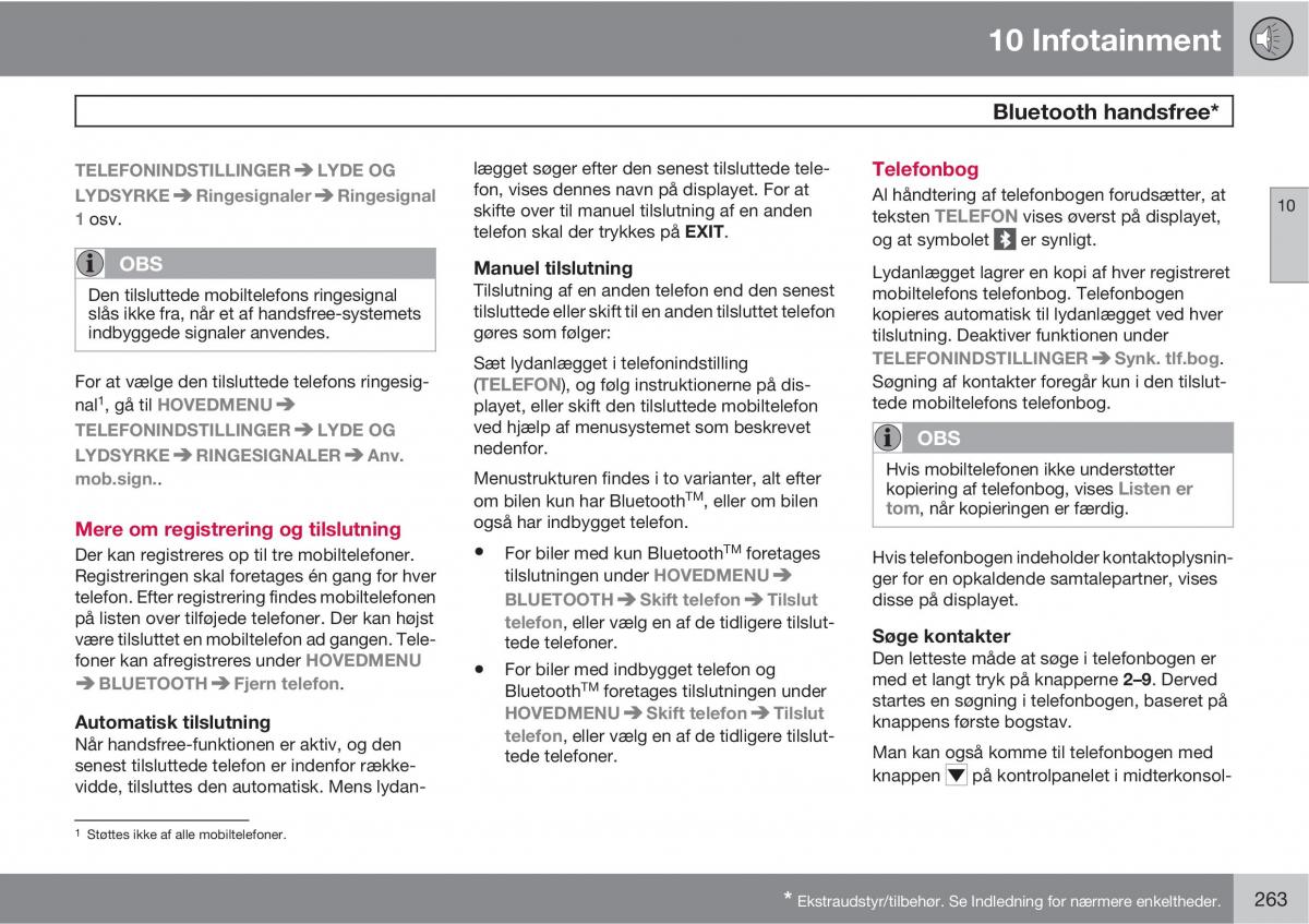 Volvo XC90 I 1 Bilens instruktionsbog / page 265