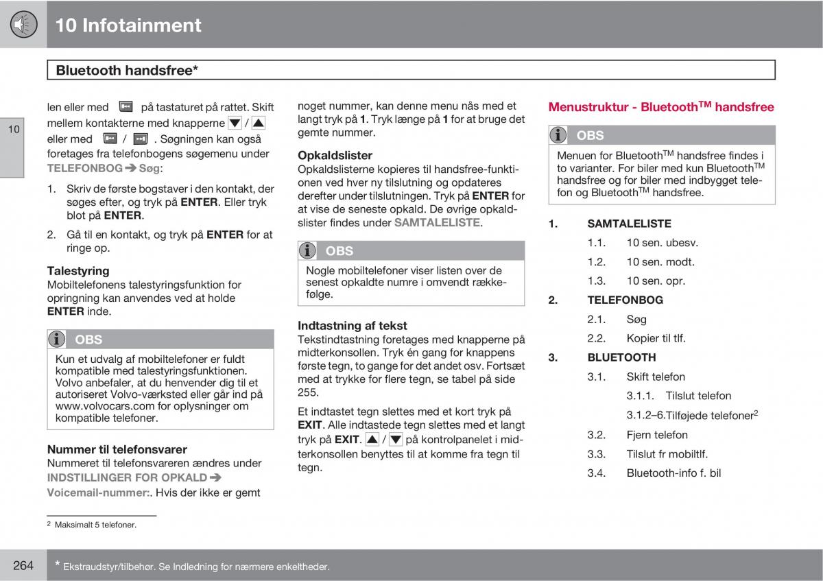 Volvo XC90 I 1 Bilens instruktionsbog / page 266