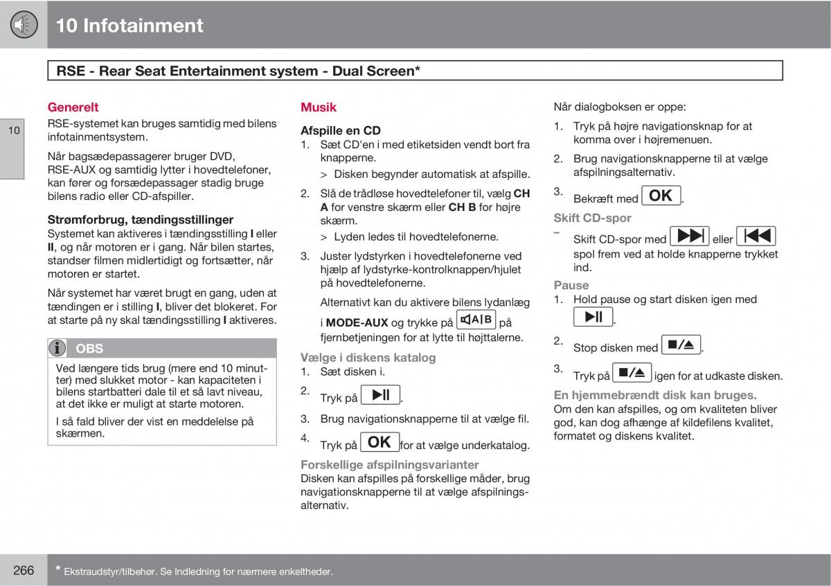 Volvo XC90 I 1 Bilens instruktionsbog / page 268