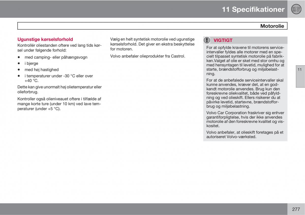 Volvo XC90 I 1 Bilens instruktionsbog / page 279