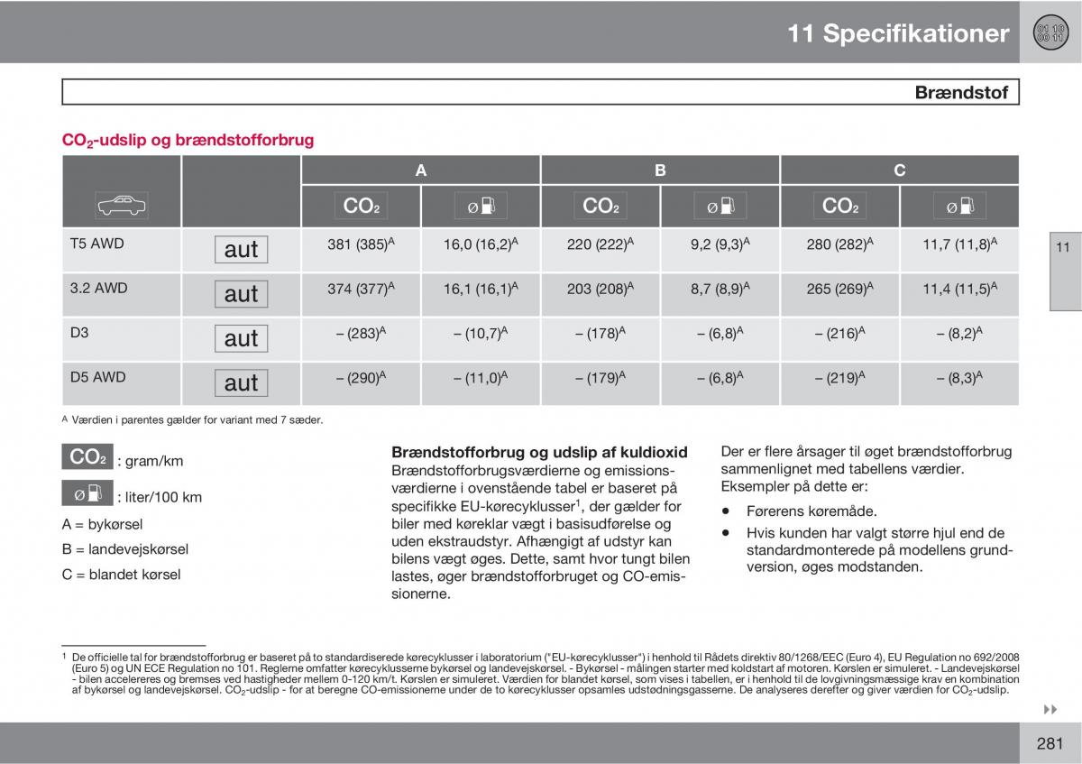 Volvo XC90 I 1 Bilens instruktionsbog / page 283