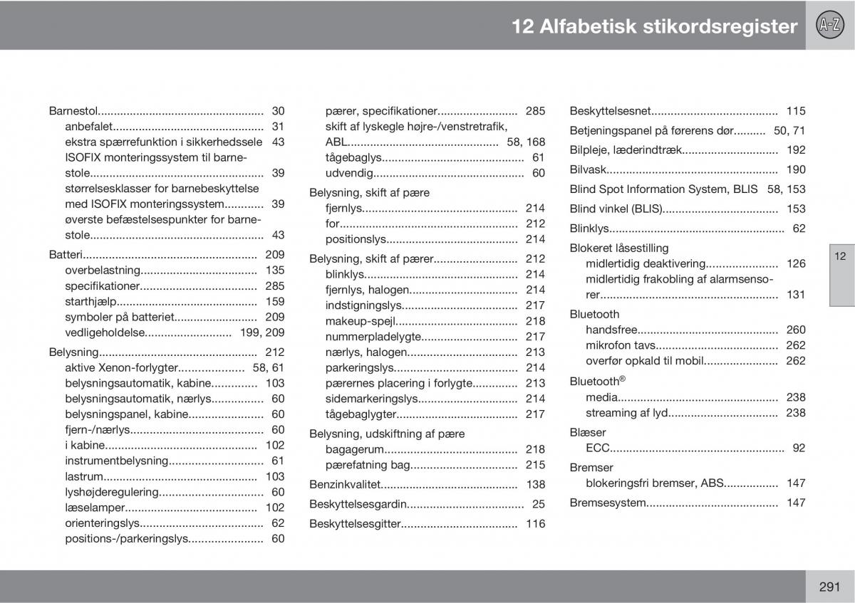 Volvo XC90 I 1 Bilens instruktionsbog / page 293