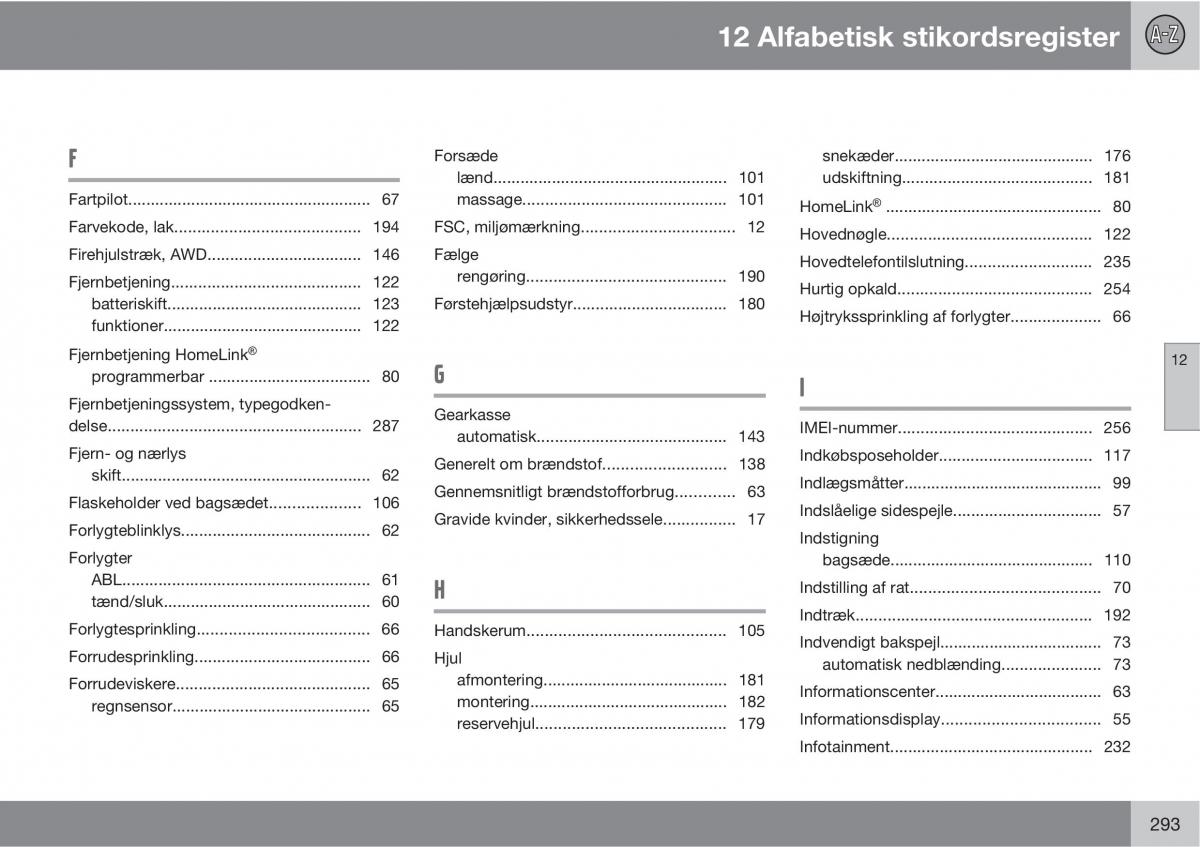 Volvo XC90 I 1 Bilens instruktionsbog / page 295