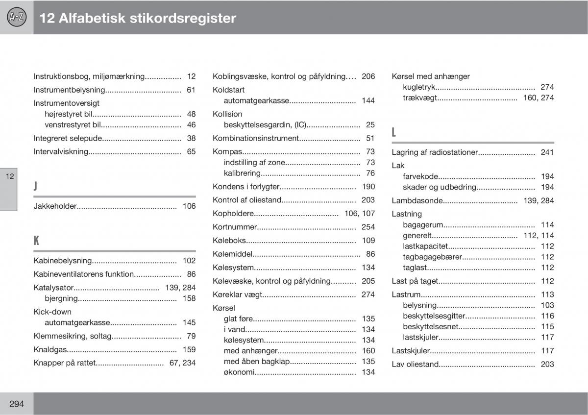 Volvo XC90 I 1 Bilens instruktionsbog / page 296