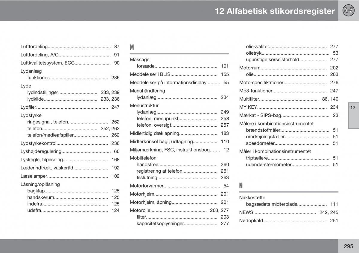 Volvo XC90 I 1 Bilens instruktionsbog / page 297