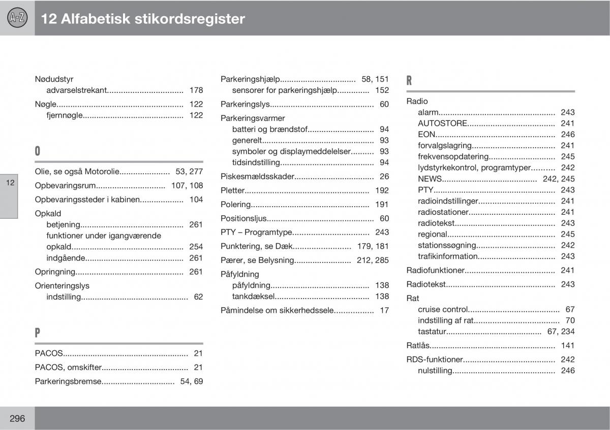 Volvo XC90 I 1 Bilens instruktionsbog / page 298