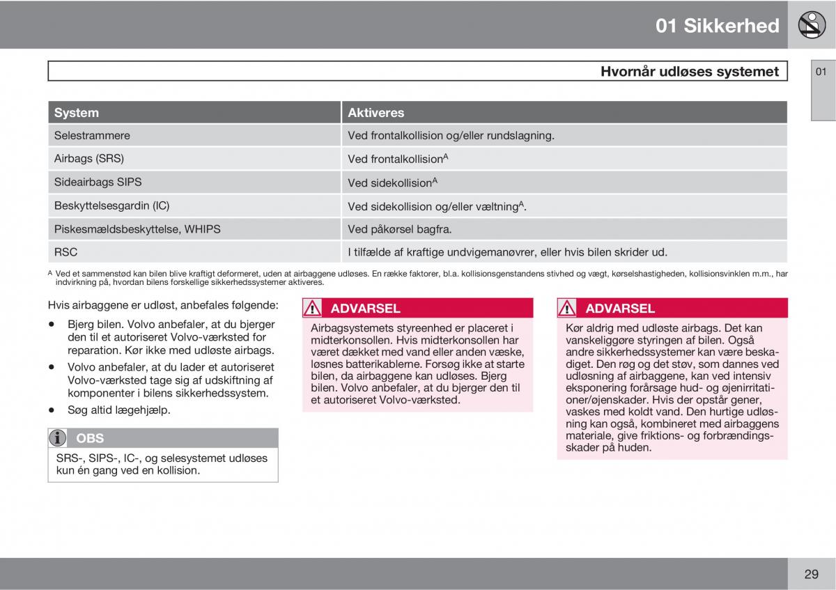 Volvo XC90 I 1 Bilens instruktionsbog / page 31