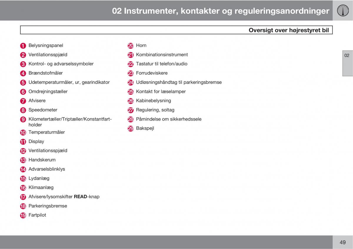 Volvo XC90 I 1 Bilens instruktionsbog / page 51