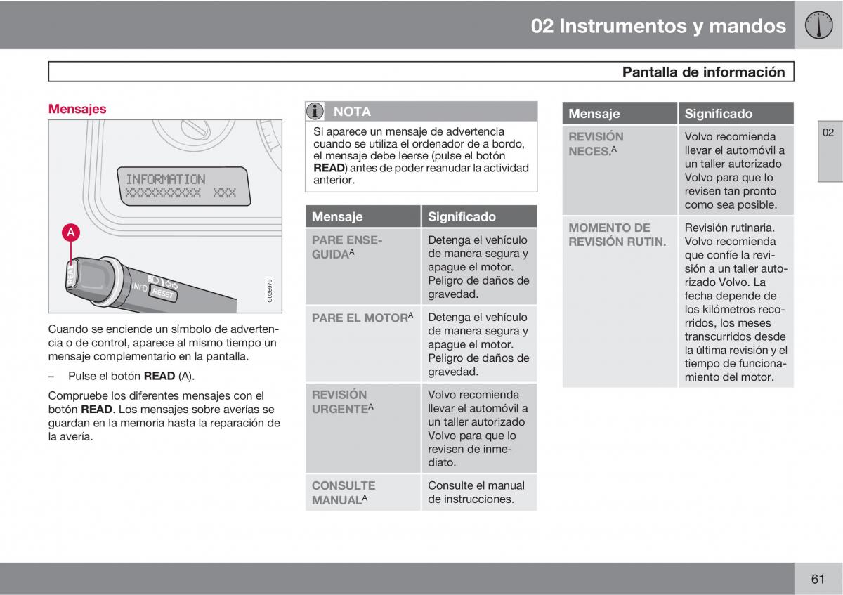 Volvo XC90 I 1 manual del propietario / page 63