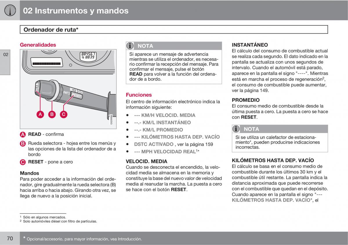 Volvo XC90 I 1 manual del propietario / page 72