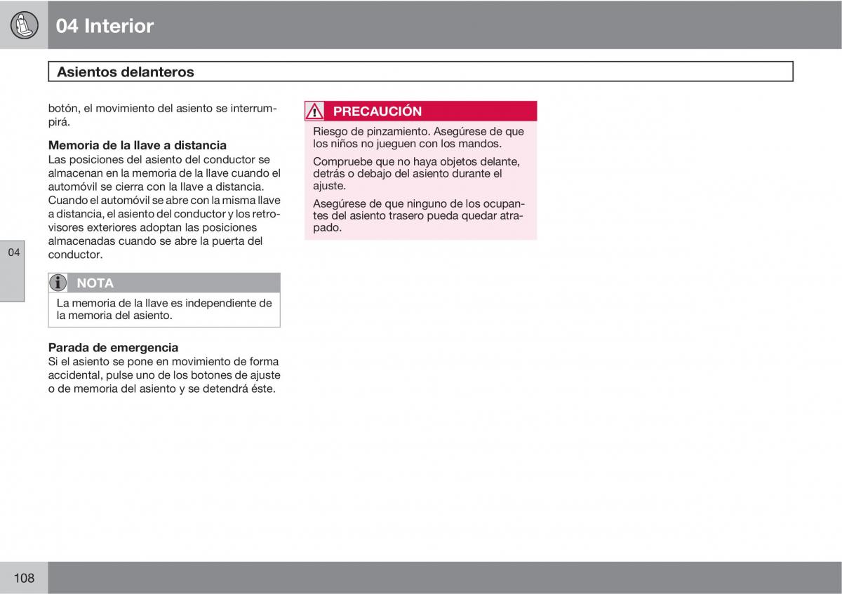 Volvo XC90 I 1 manual del propietario / page 110