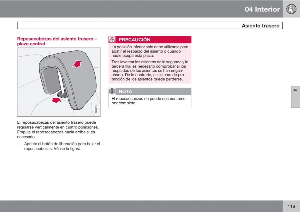 Volvo XC90 I 1 manual del propietario / page 121