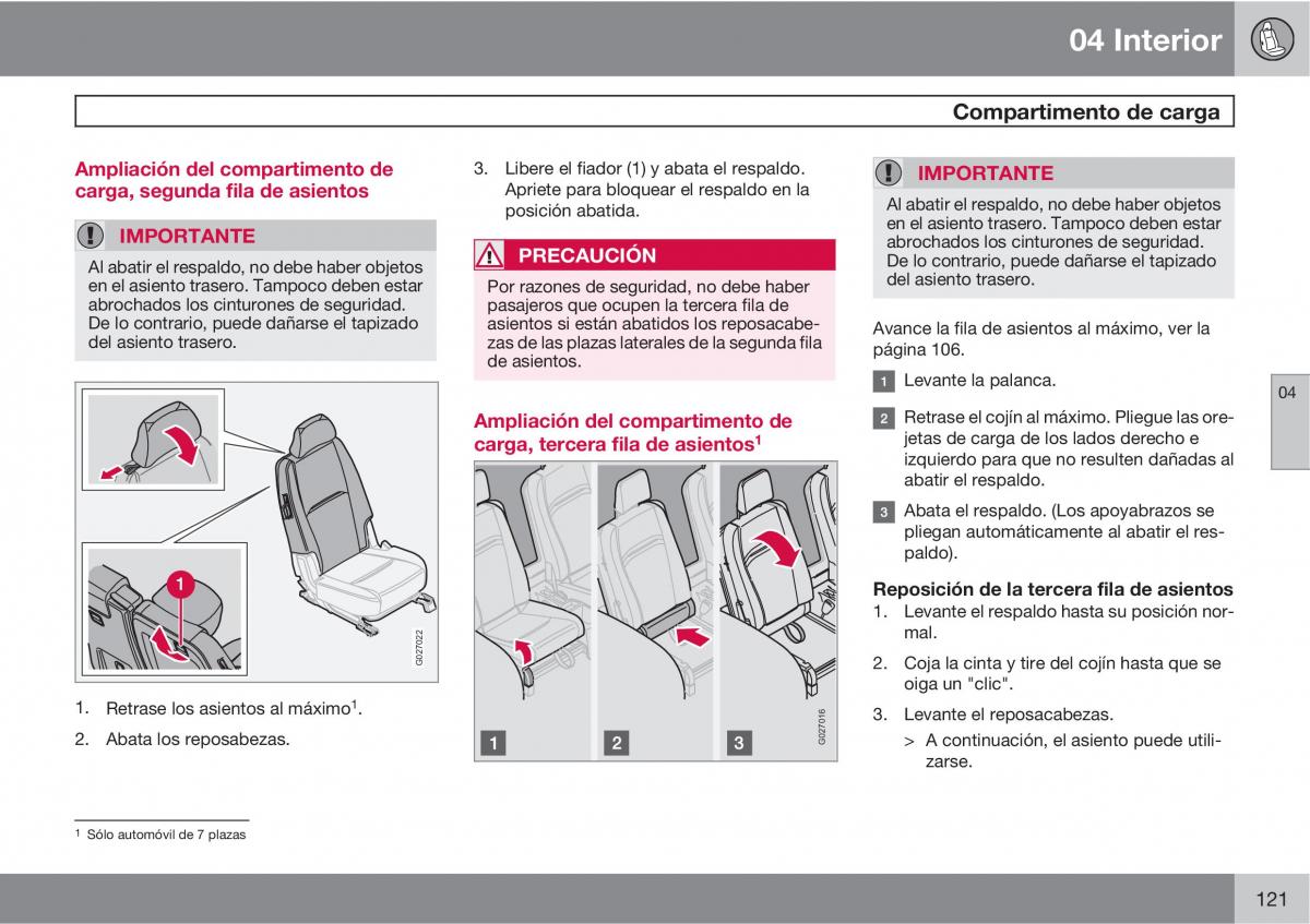 Volvo XC90 I 1 manual del propietario / page 123