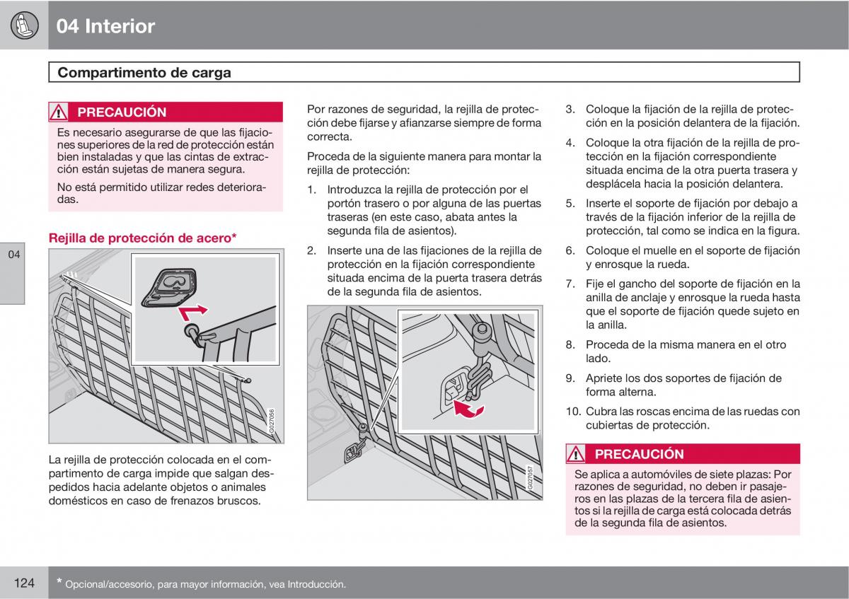 Volvo XC90 I 1 manual del propietario / page 126