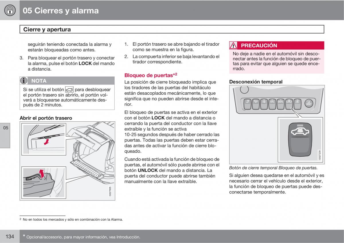 Volvo XC90 I 1 manual del propietario / page 136