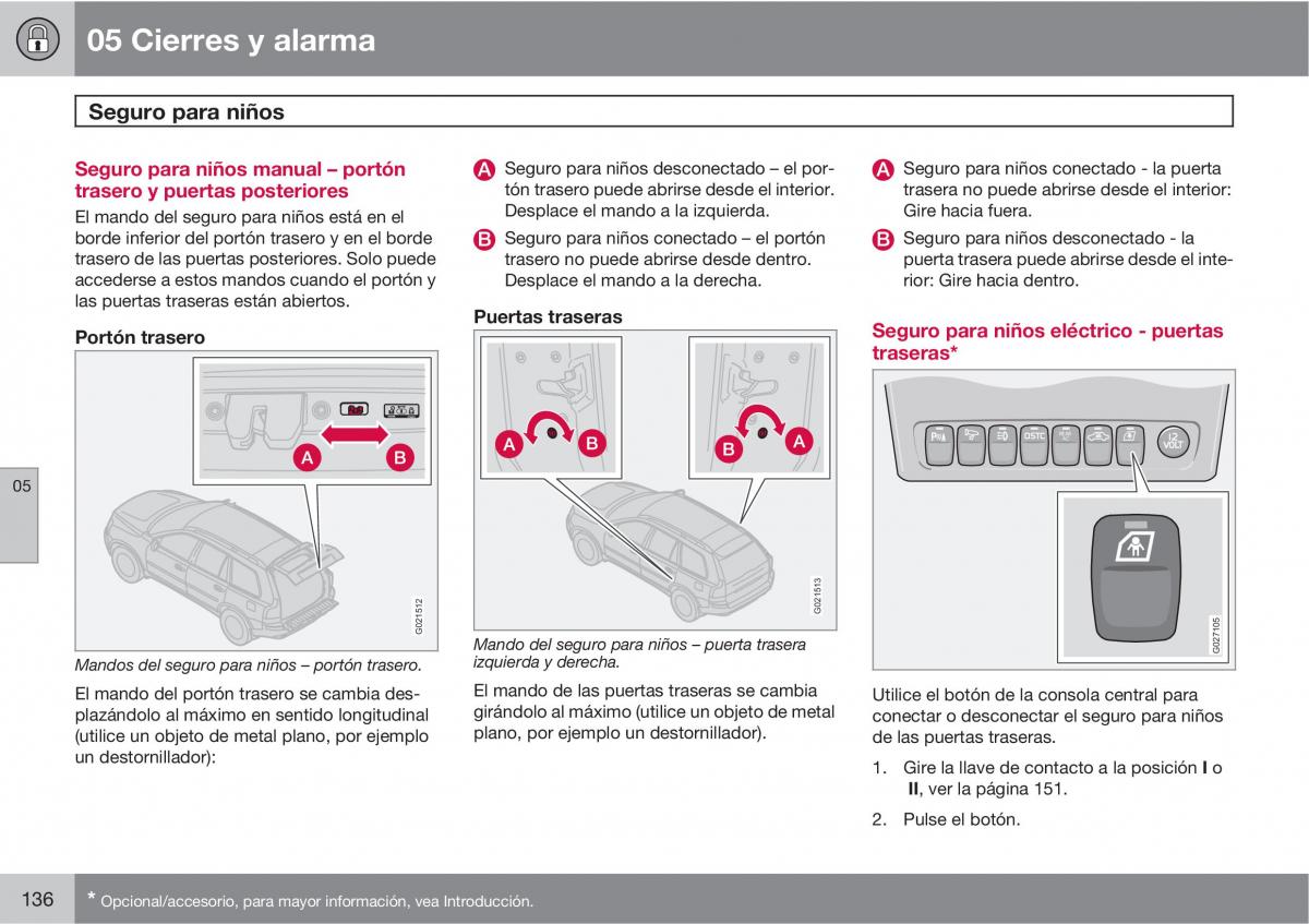 Volvo XC90 I 1 manual del propietario / page 138