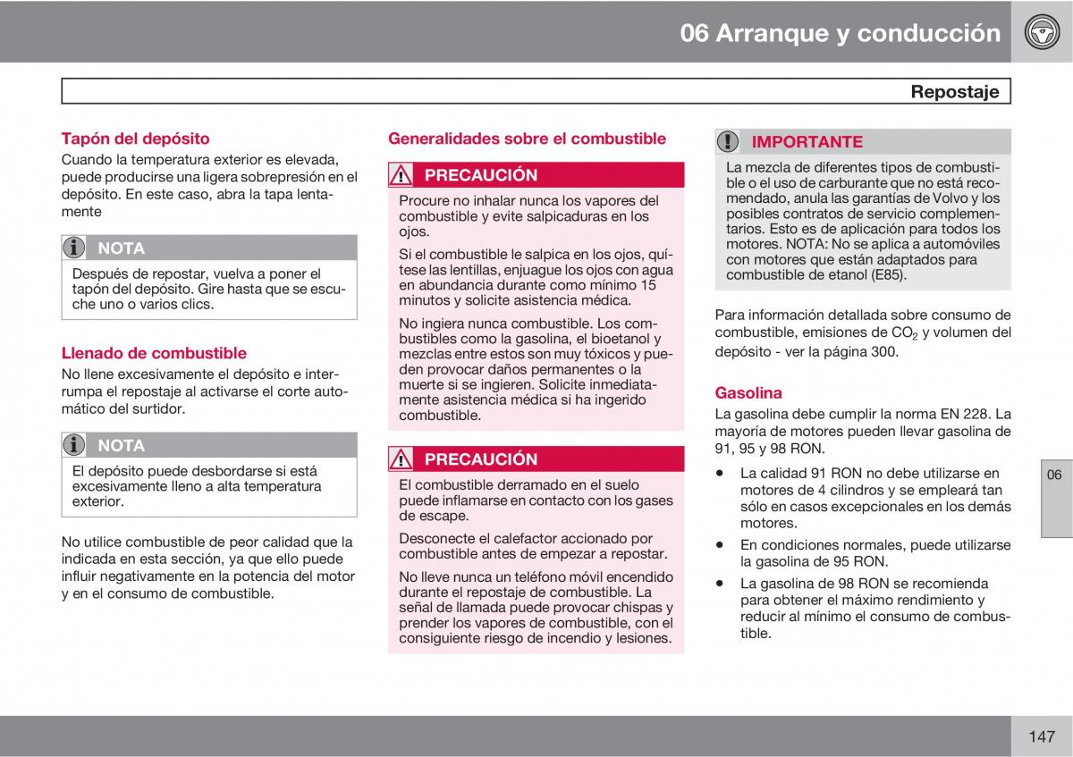 Volvo XC90 I 1 manual del propietario / page 149