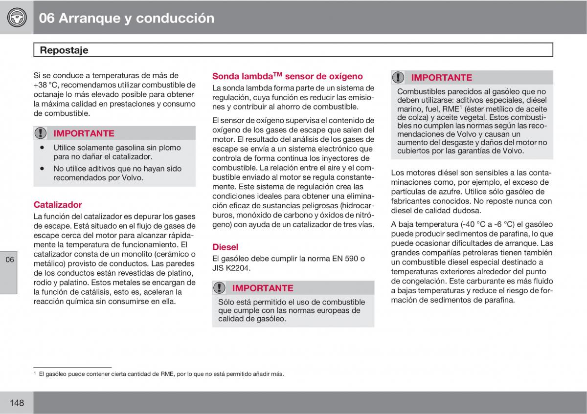 Volvo XC90 I 1 manual del propietario / page 150