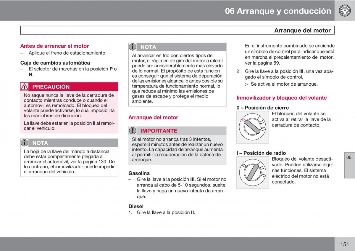 Volvo XC90 I 1 manual del propietario / page 153