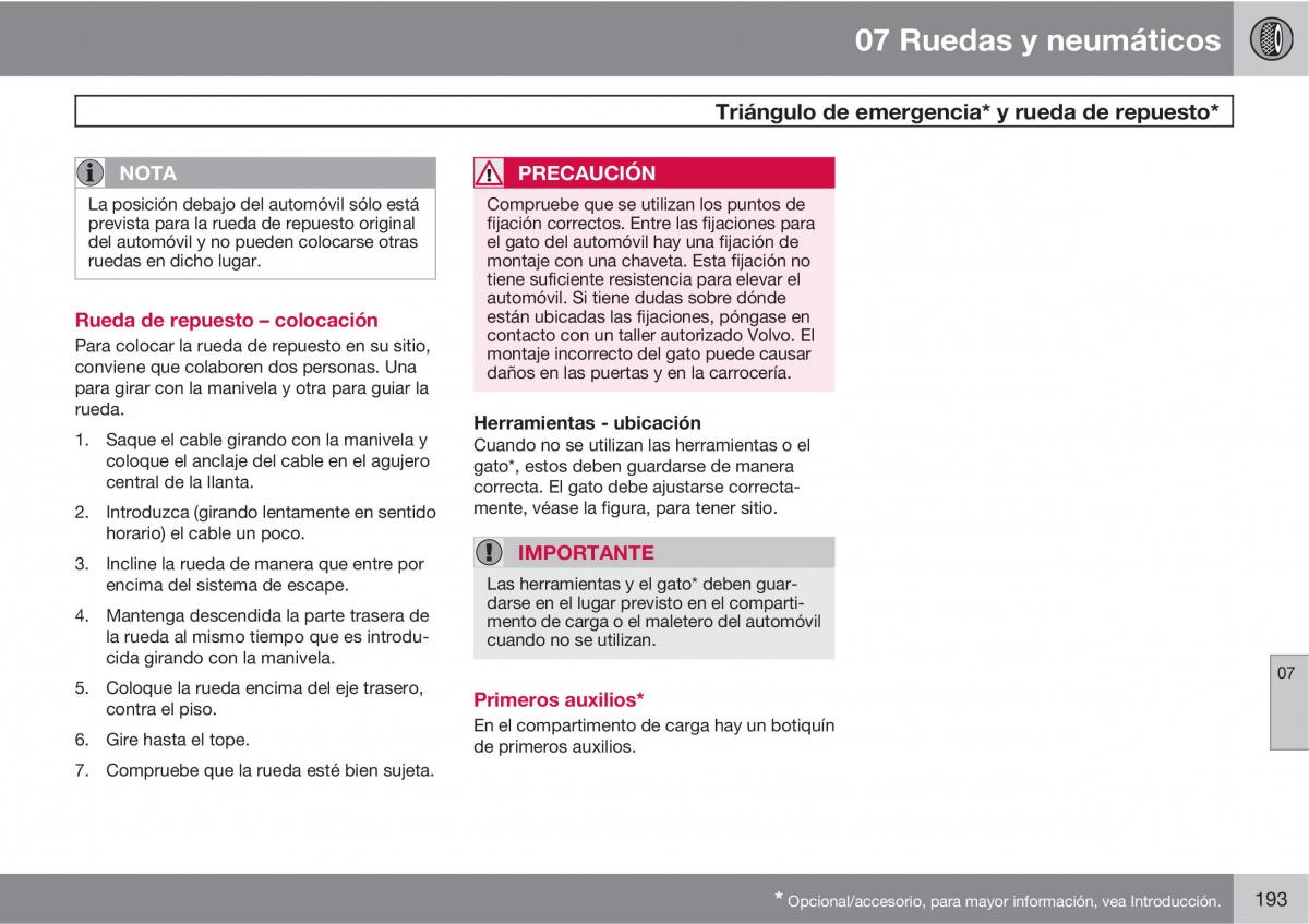 Volvo XC90 I 1 manual del propietario / page 195