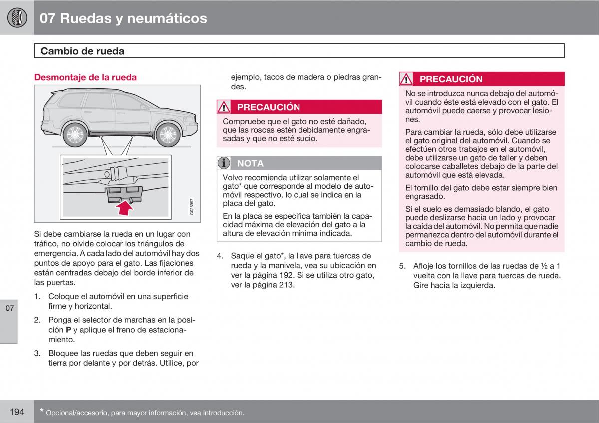 Volvo XC90 I 1 manual del propietario / page 196