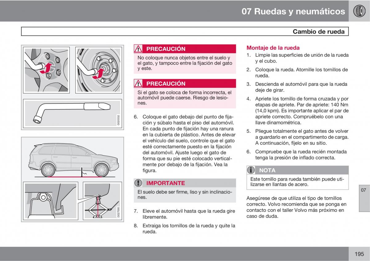 Volvo XC90 I 1 manual del propietario / page 197