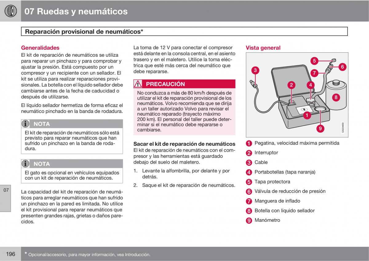 Volvo XC90 I 1 manual del propietario / page 198