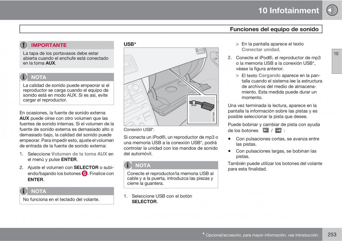 Volvo XC90 I 1 manual del propietario / page 255