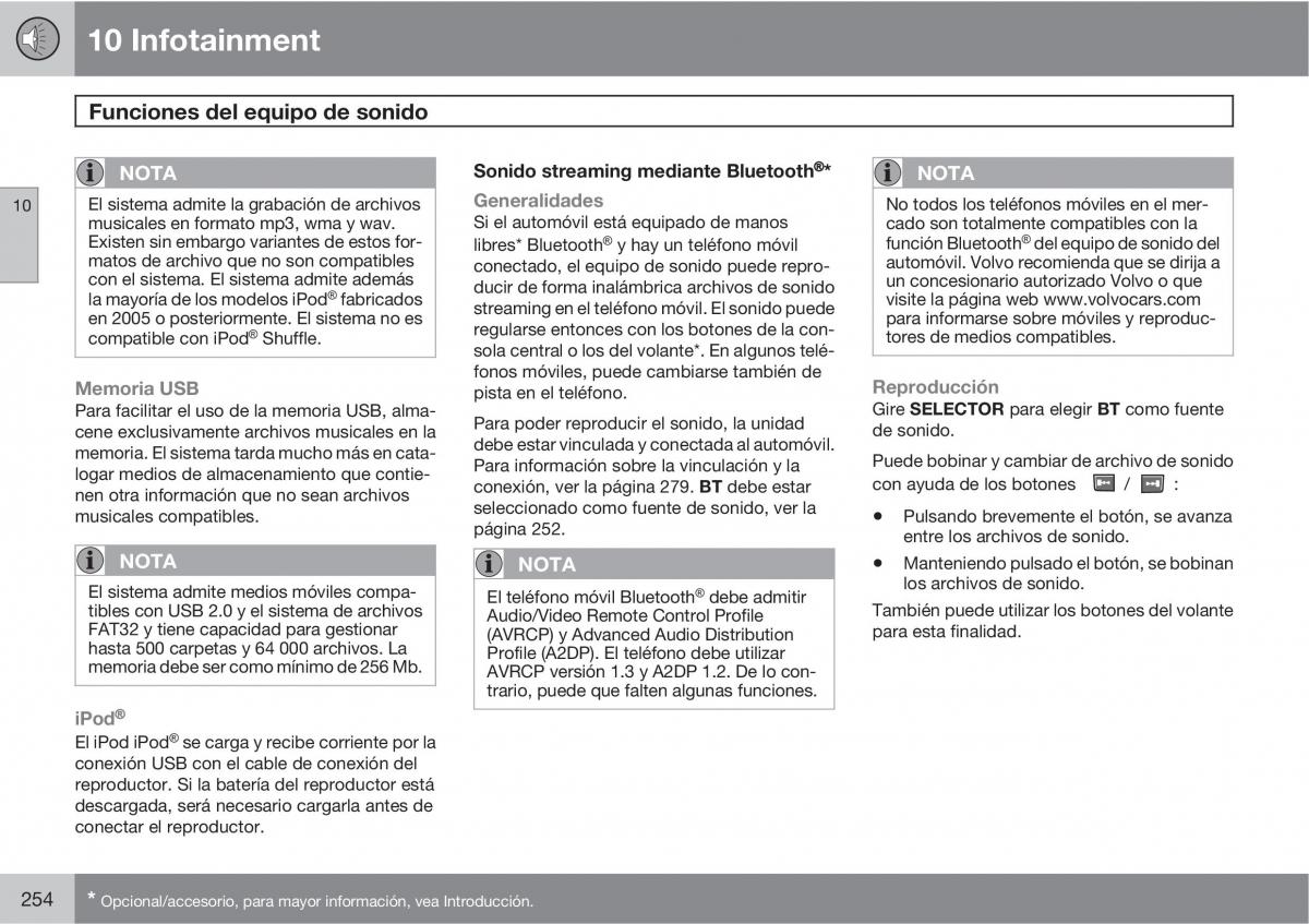 Volvo XC90 I 1 manual del propietario / page 256