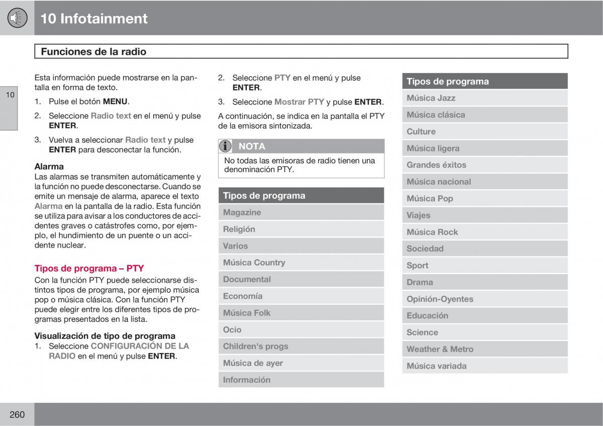 Volvo XC90 I 1 manual del propietario / page 262