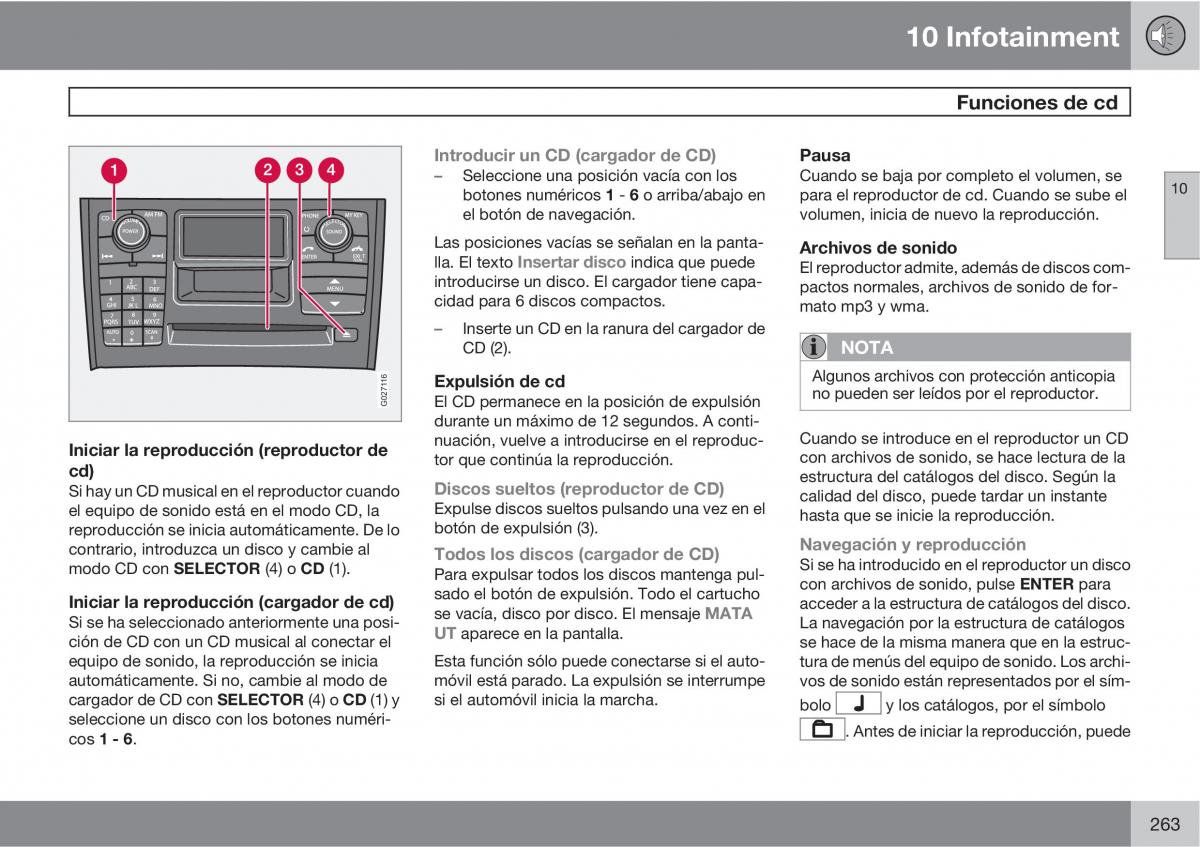 Volvo XC90 I 1 manual del propietario / page 265