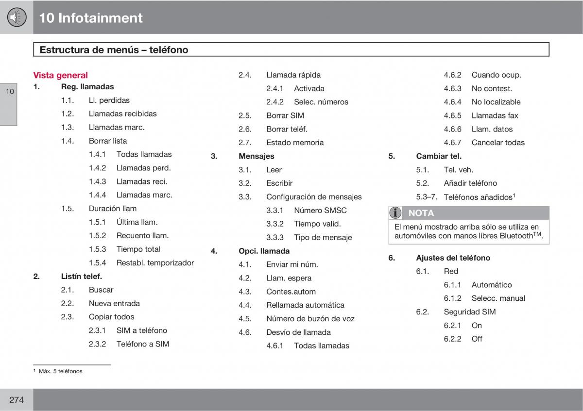 Volvo XC90 I 1 manual del propietario / page 276