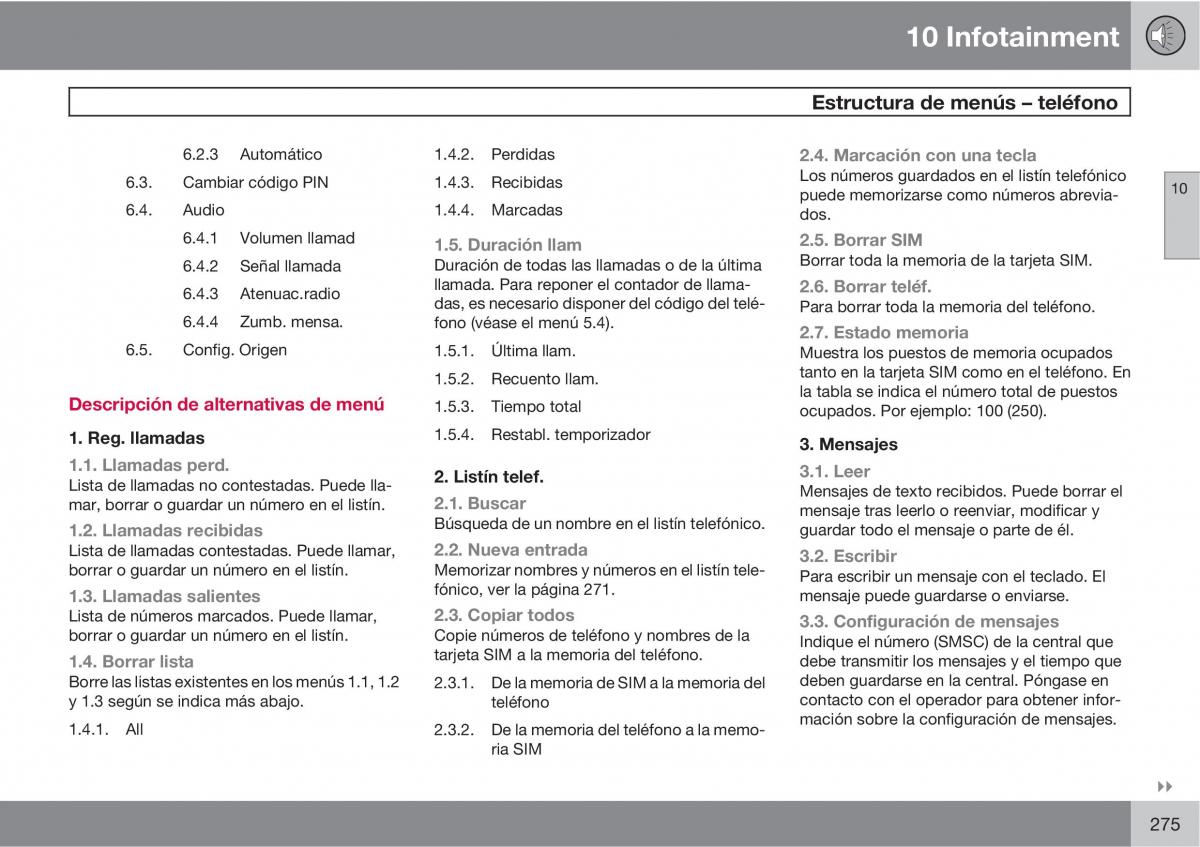 Volvo XC90 I 1 manual del propietario / page 277