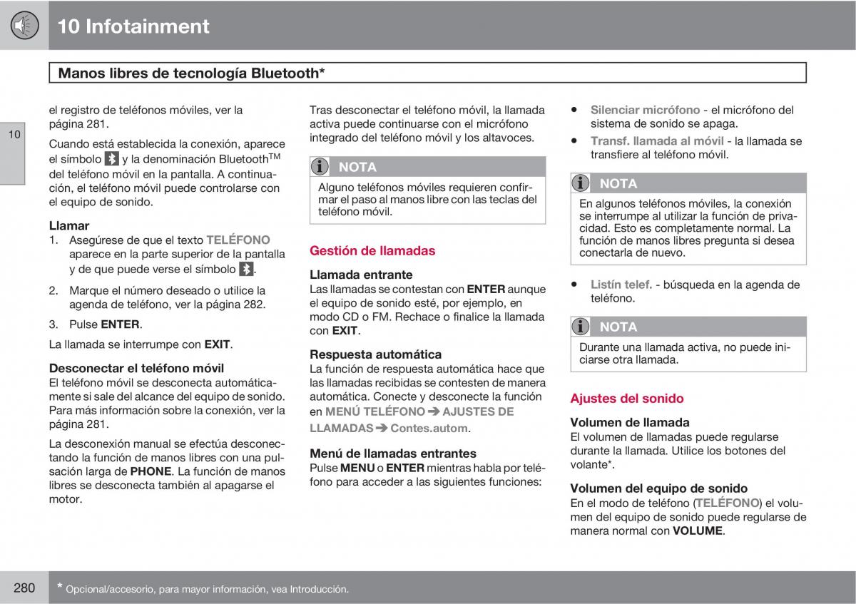 Volvo XC90 I 1 manual del propietario / page 282