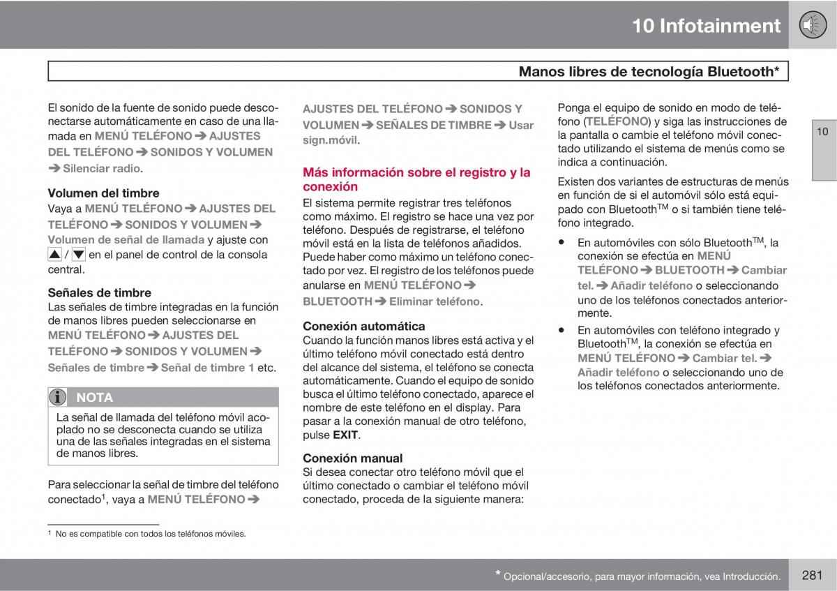 Volvo XC90 I 1 manual del propietario / page 283