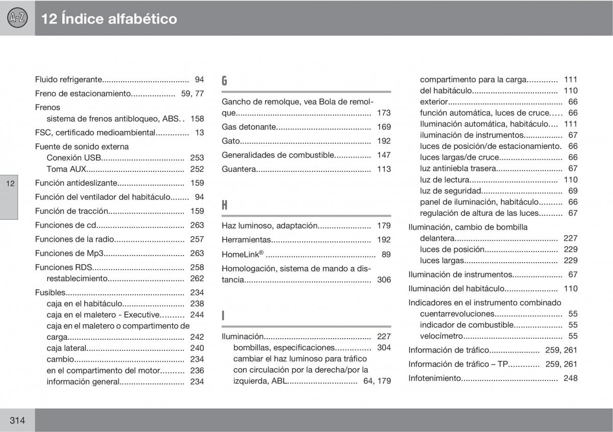 Volvo XC90 I 1 manual del propietario / page 316