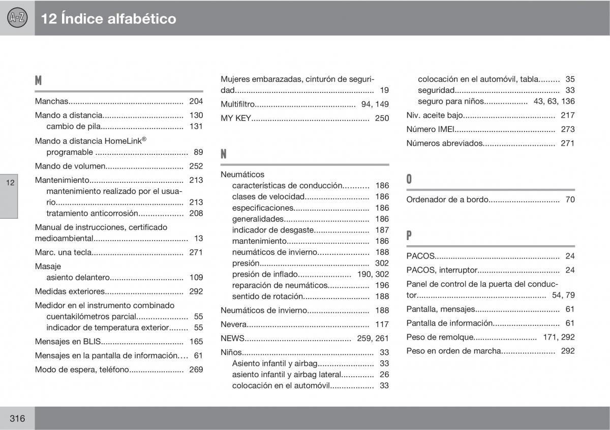 Volvo XC90 I 1 manual del propietario / page 318