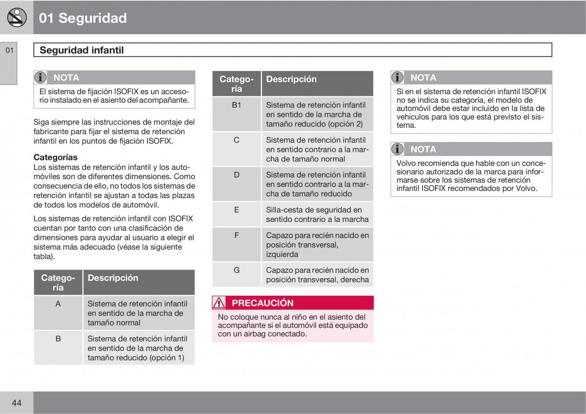 Volvo XC90 I 1 manual del propietario / page 46