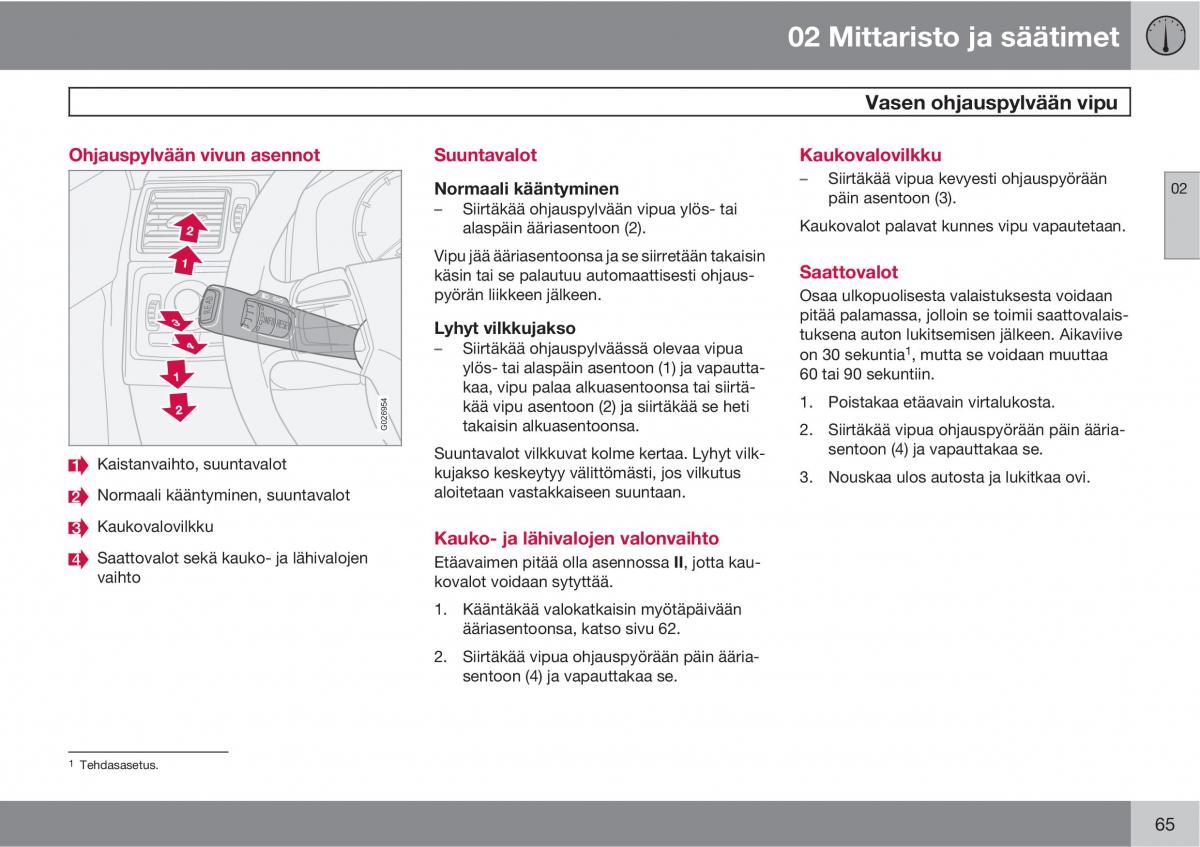 Volvo XC90 I 1 omistajan kasikirja / page 67