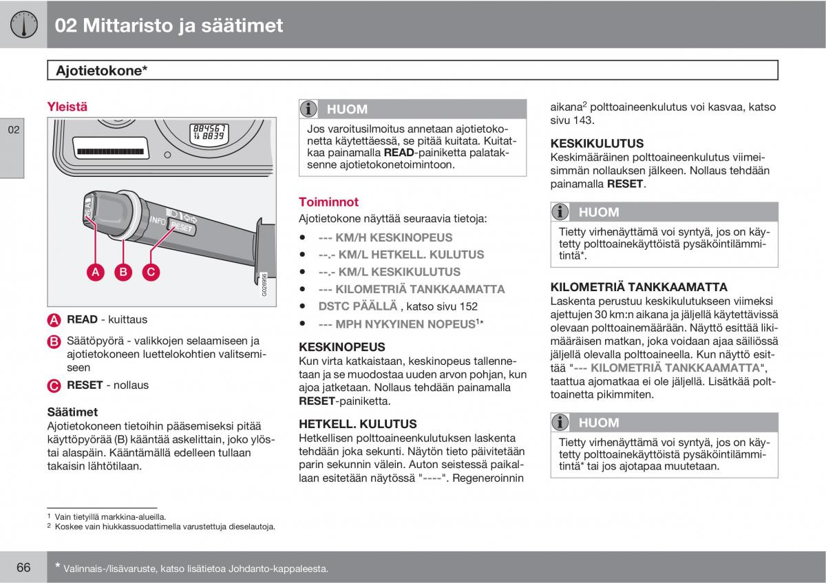 Volvo XC90 I 1 omistajan kasikirja / page 68