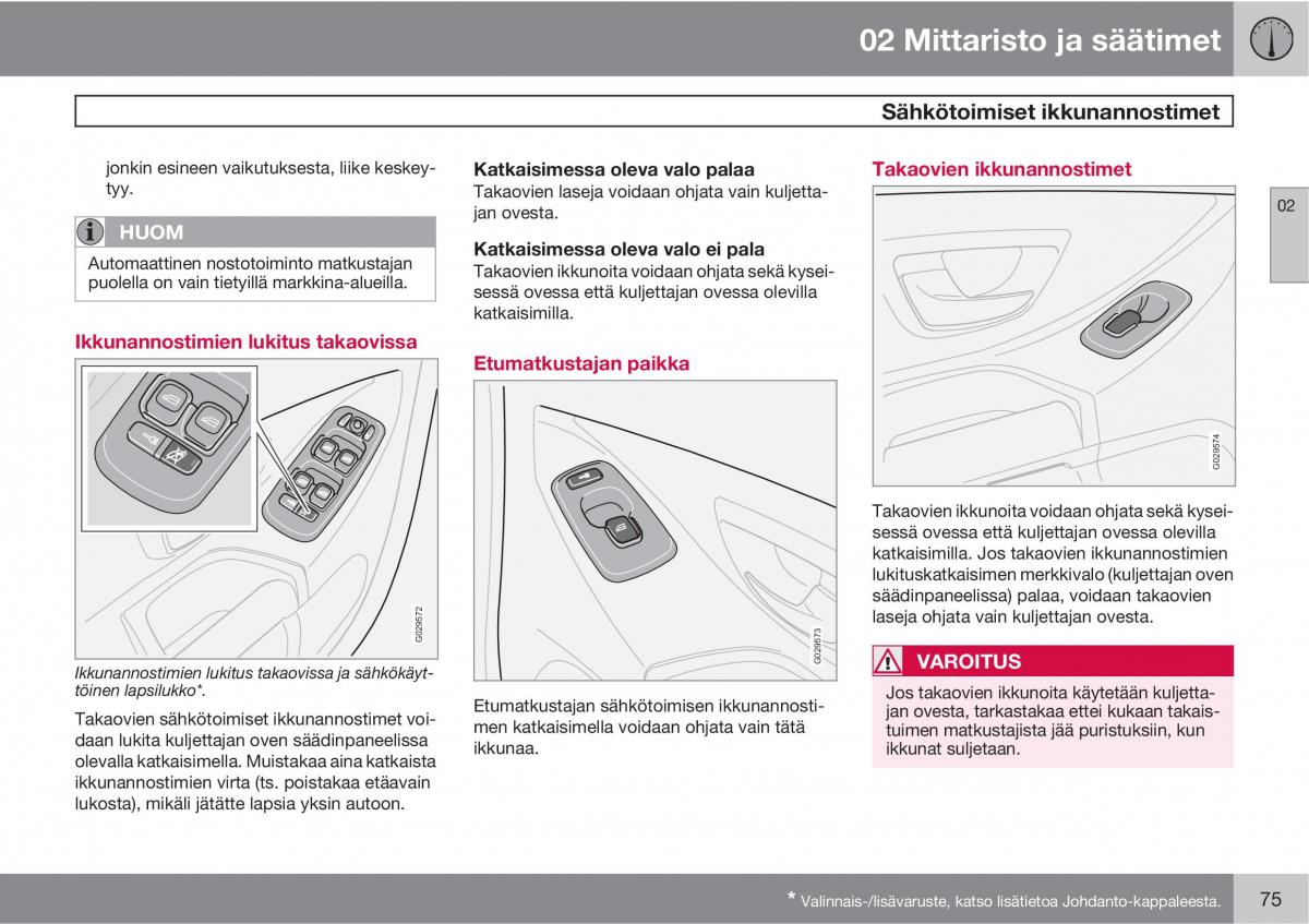 Volvo XC90 I 1 omistajan kasikirja / page 77