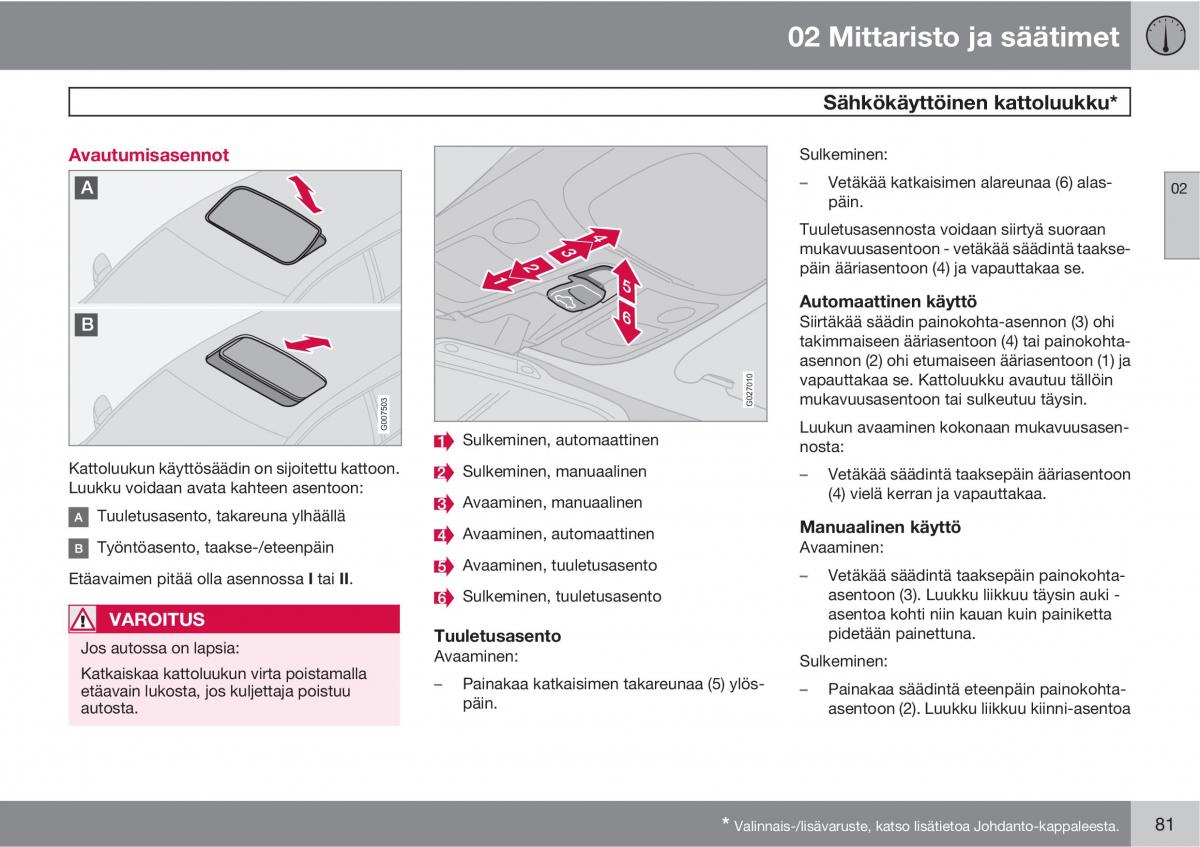 Volvo XC90 I 1 omistajan kasikirja / page 83